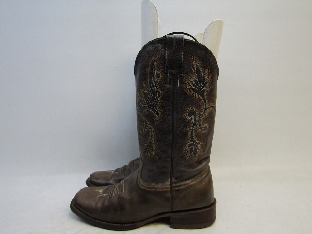 Cabelas Mens Sz 8.5 D Brown Leather Cowboy Western Boots